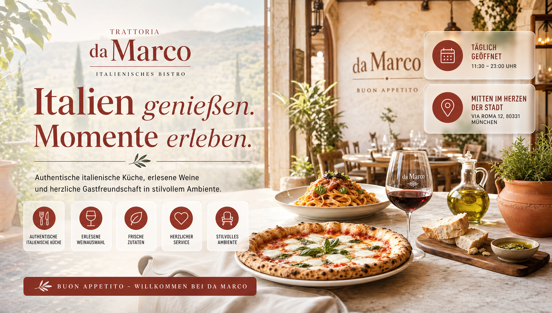 Vorschau der Demo-Webseite Trattoria da Marco