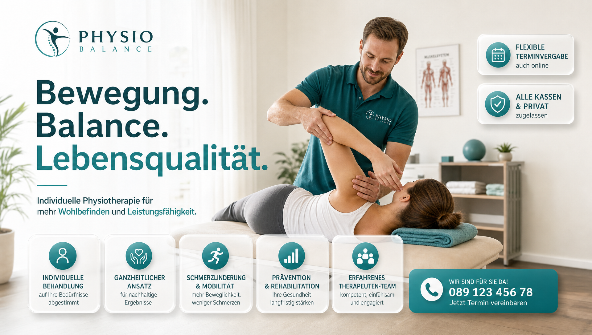 Vorschau der Demo-Webseite Physio Balance