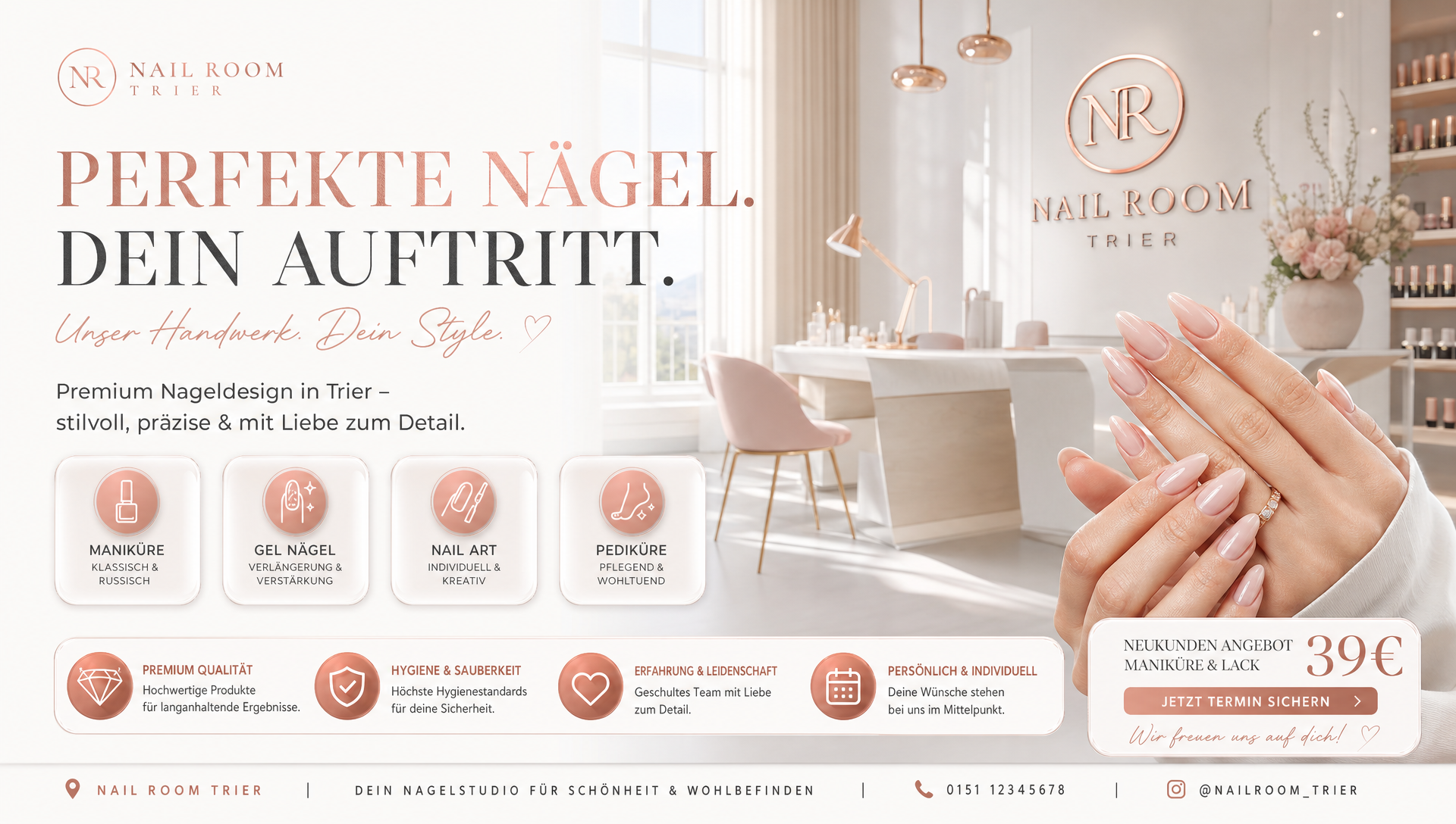 Vorschau der Demo-Webseite Nail Room Trier