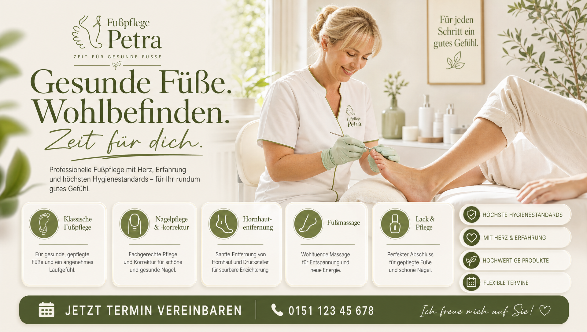 Vorschau der Demo-Webseite Fußpflege Petra