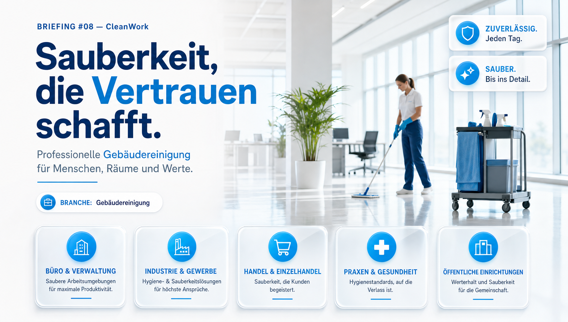 Vorschau der Demo-Webseite CleanWork