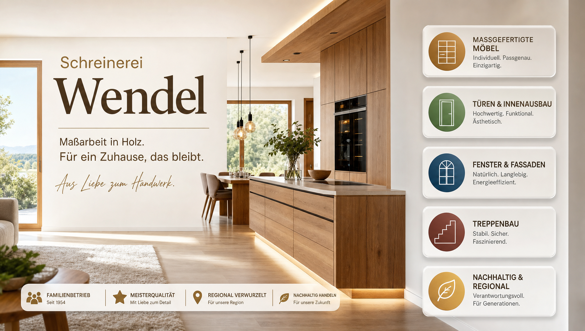 Vorschau der Demo-Webseite Schreinerei Wendel