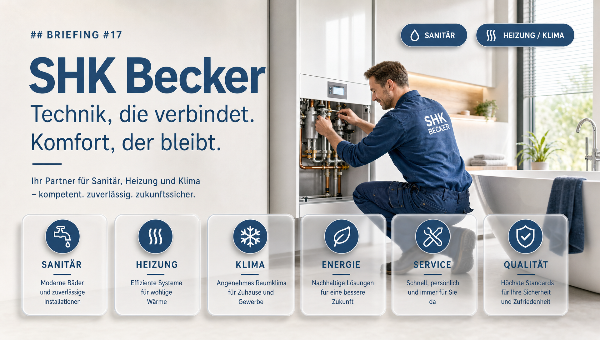 Vorschau der Demo-Webseite SHK Becker