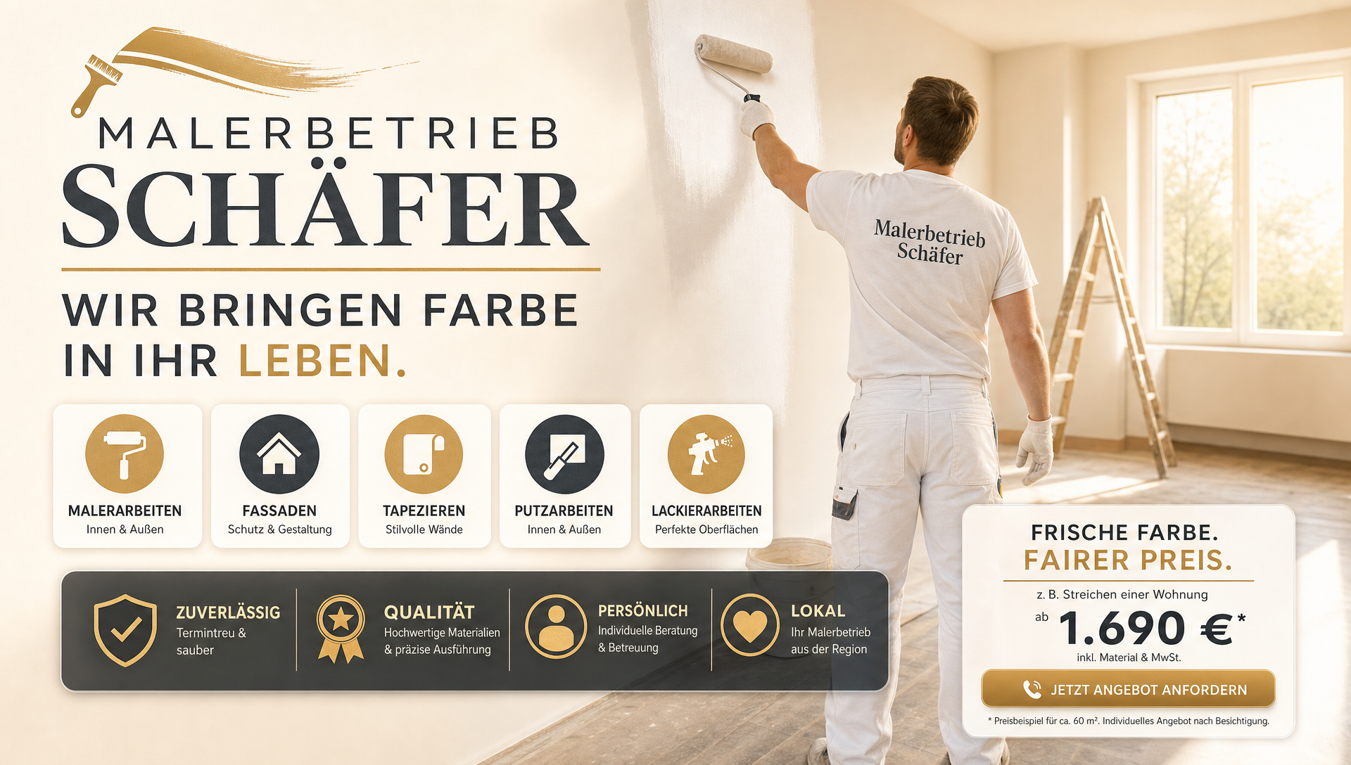Vorschau der Demo-Webseite Malerbetrieb Schäfer