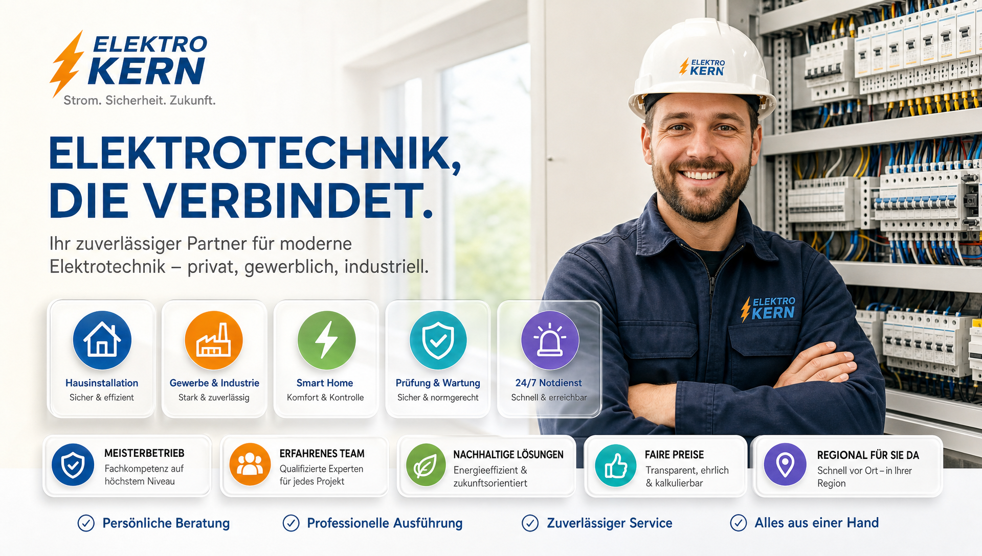 Vorschau der Demo-Webseite Elektro Kern
