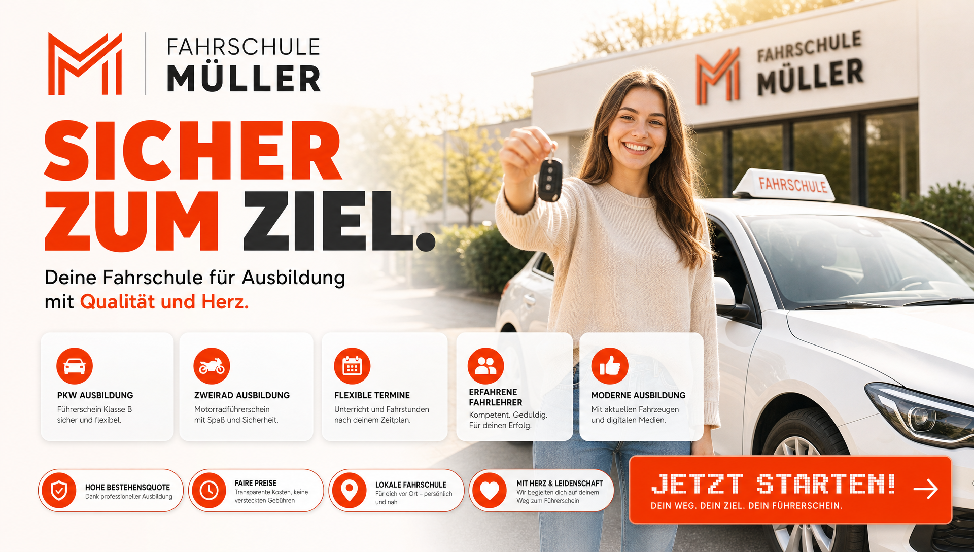 Vorschau der Demo-Webseite Fahrschule Müller