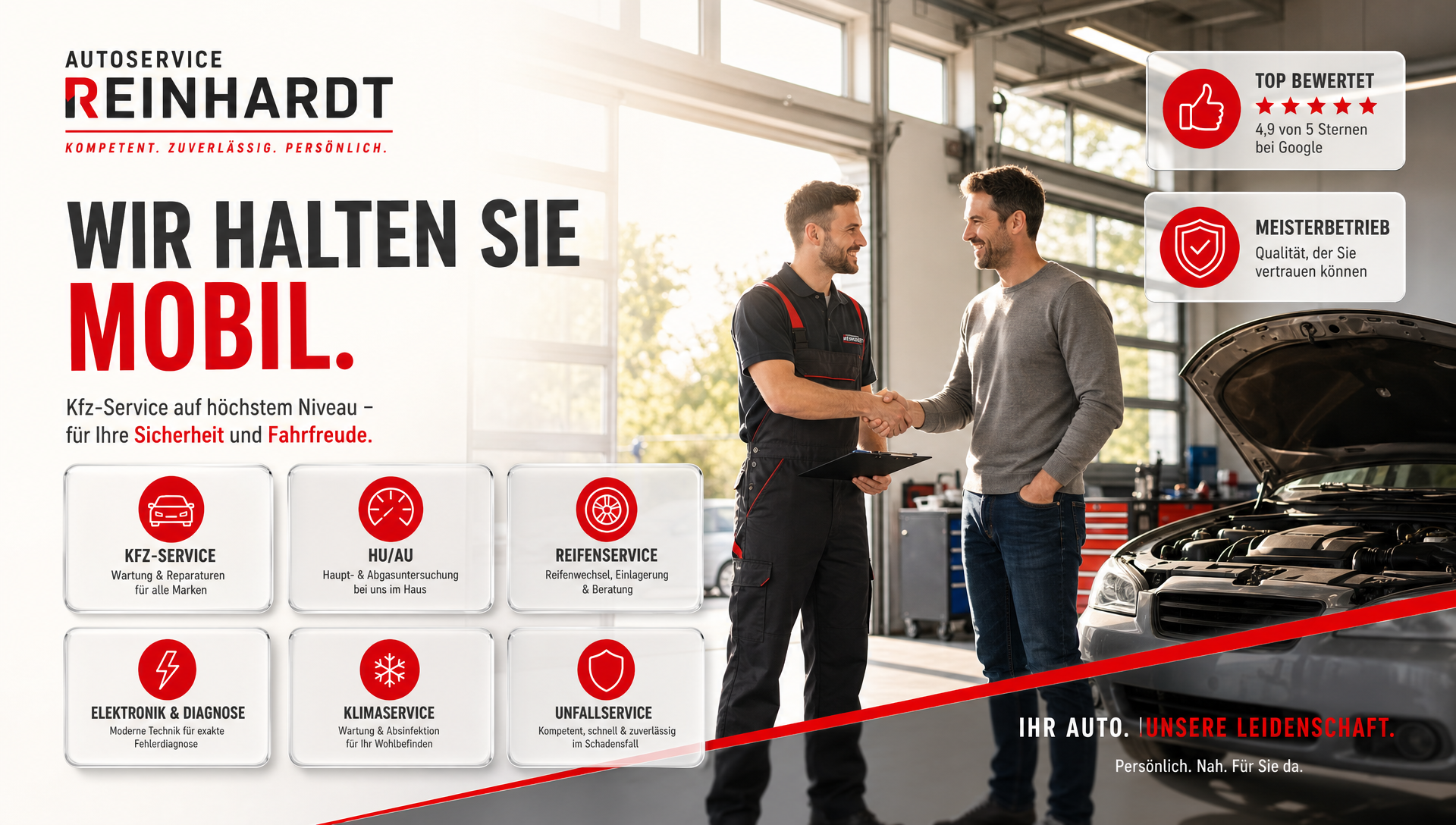 Vorschau der Demo-Webseite Autoservice Reinhardt